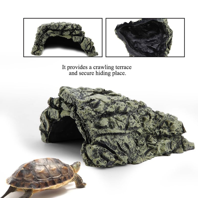 DEWIN Aquarium Large Cave - Reptile Hiding Spot, Fish Turtles Basking Hide Decoration Ornament for Home Office (Large) - Image 4